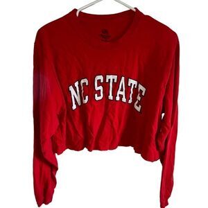 North Carolina State University cropped long sleeve top